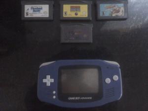 Game Boy Advance Con 4 Cassette De Juegos