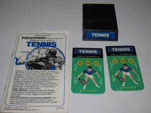 Intellivision Tennis Juego + Manual + Controller Inserts