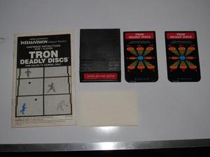 Intellivision Tron Deadly Discs Juego Manual Y Pad Inserts
