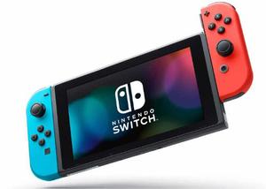 Nintendo Switch + Neon Blue And Red + Gray