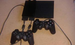 Playstation 2 Sony Con 2 Controles Memory Card De 8gb Y Jueg