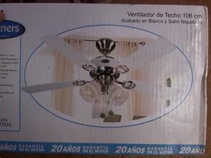 Ventilador De Techo 106cm 42 De 3 Luces 5 Aspas Designers