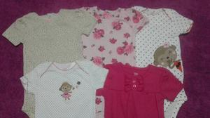 Set De 5 Bodies Carters Manga Corta Hembrita