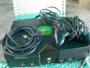 Xbox Classico Con Un Control Y Sus Cable