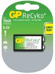 Batería Pila Gp Recyko 9v 150 Mah Blisters 1 Garantizadas
