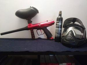 Marcador De Paintball Con Bombona Y Mascara