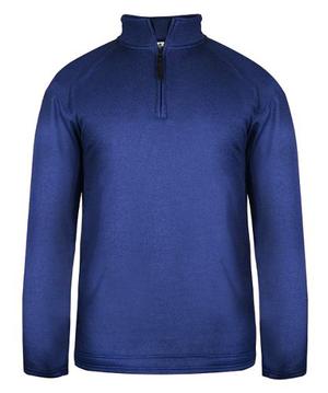 Pro Heather Fleece 1/4 Zip Unisex Badger Sport L Royal Heath