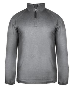 Pro Heather Fleece 1/4 Zip Unisex Badger Sport Xs Steel Heat