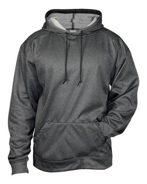 Pro Heather Fleece Hood Unisex Badger Sport L Carbon Heather