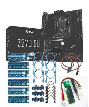 Tarjeta Madre Msi Z270 Sli Risers Adapt. M.2 A Pci Mineria