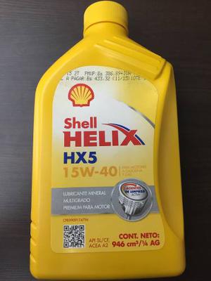 Aceite 15w40 Shell Helix Mineral Sellado 100% Original