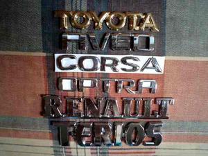 Emblema Letras Aveo Corsa Optra Renaul Terios Toyota