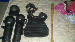 Kit De Catcher + Bate De Madera