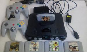 Nintendo 64 + 2 Controles + 4juegos Sin El Mario Party