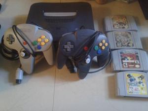 Nintendo 64 + 4 Juegos + 2 Controles