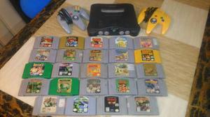 Nintendo 64 Con 24 Juegos Y Dos Controles