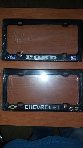 Porta Placas Chevrolet Mitsubishi Ford Mazda Fiat Negros