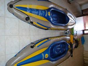 2 Kayak Inflables K1 Con Bomba Electrica Y Un Remo Oferta X2