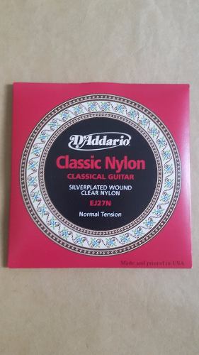 Cuerda Guitarra Clasica Nylon Ej27n D^addario Tension Normal