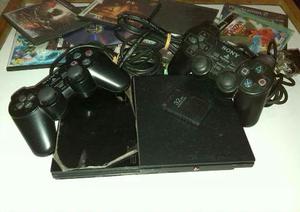 Playstation 2 + 2 Controles +memory38gb (12juegos)