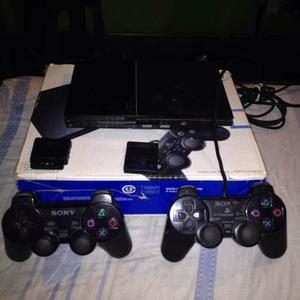 Playstation 2 Chipeado Con Caja Y 2 Controles