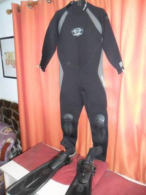 Traje De Neopreno Para Buceo Con Chapaletas