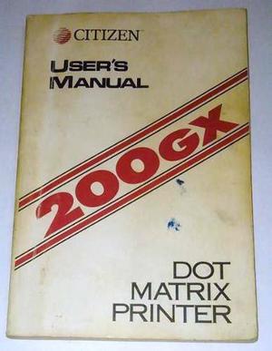 Citizen 200gx User Manual