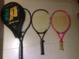 Combo 3 Raquetas De Tenis 1 Estuche