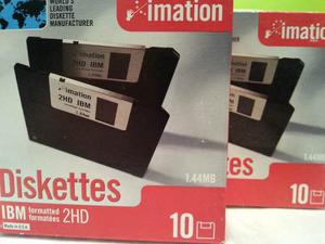 Diskettes Imation 3.5 Ds, Hd, 1.44 Mb Caja De 10 Unidades.