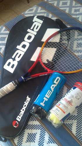 Raqueta De Tenis Babolat Comfort Lxt Grip 4 1/8 Con Combo