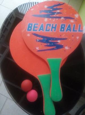 Raquetas De Madera Beach Ball