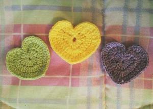 Aplique De Corazón Tejido A Crochet Bisutería Adornos Bebe