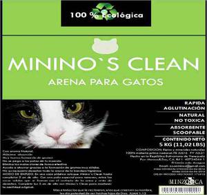 Arena Para Gatos Mininos Clean Por Kg