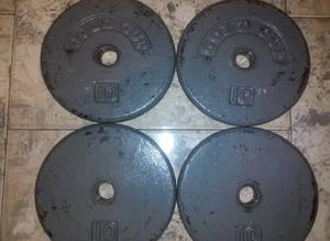 Discos Pesas 10 Libras (4.5 Kgrs) C/u