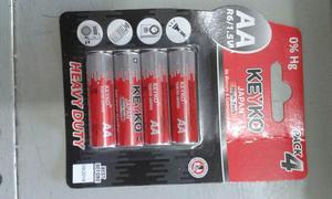 Pilas Aa Keyko Zinc Carbono Caja 10 Packs