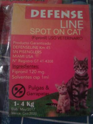 Pipete Defense Line Para Gato De 0 A 4 Kilos