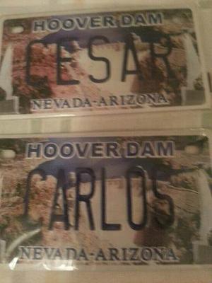 Placas Con Nombres De Personas Importadas Nevada Arizona