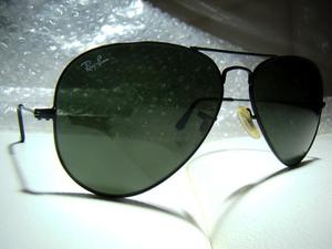 Lentes Ray Ban Modelo Aviador Negros Originales