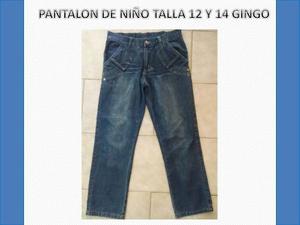 Pantalon Blue Jeans De Niño Talla 12 Y 14 Gingo