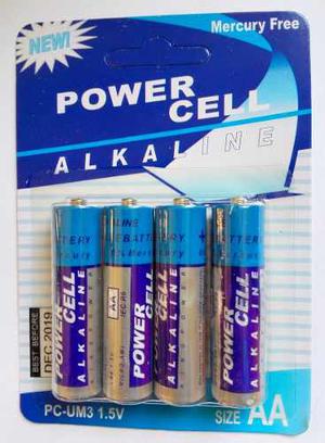 Pila Bateria Doble Aa Power Cell Alkalina Pqte 4 Unidades