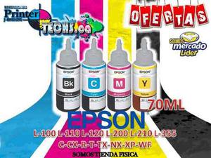 Tinta Epson 70 Ml (oferta) L100 L110 L200 L210 L355