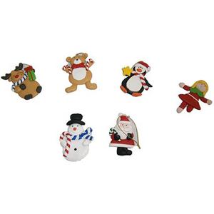 Adorno De Navidad Para Colgar En Set 6 Pzs Arcilla 6 Cm