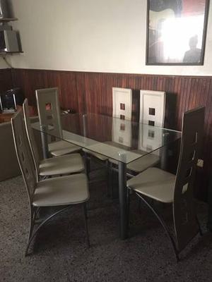 Comedor De Vidrio Templado De 6 Puestos