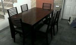 Juego De Comedor 100% Madera Importado