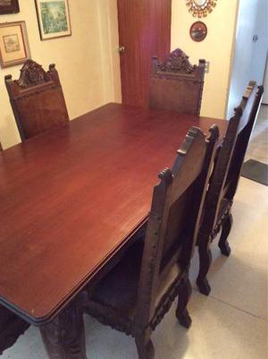 Juego De Comedor De Madera De 6 Puestos