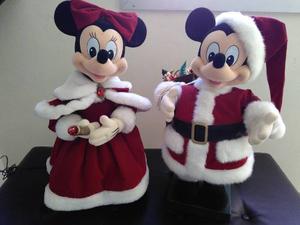 Muñecos Mickey Y Minie De Navidad De Lujo
