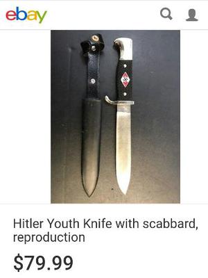 Replica Cuchillo De Las Juventudes Hitlerianas.