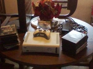 Xbox 360 Blanco Con 1 Control + 20 Juegos Chipeado