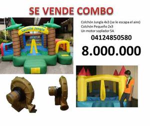 Combo 2 Colchones Inflable Con 1 Motor Soplador