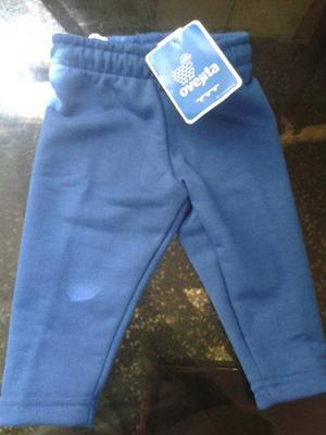 Pantalón Mono Bebe Azul Y Marrón Ovejita Original Nuevo